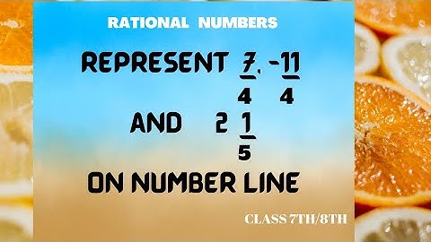 Represent 7/4 on number line | Rational numbers on number line | Fractions #rationalnumbers