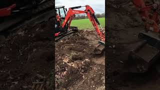 Böschung Mit Minibagger