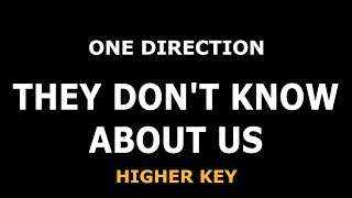 One Direction - They Don't Know About Us - Piano Karaoke [HIGHER KEY]