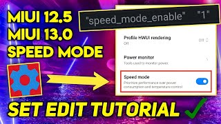 MIUI 12.5 Activating MIUI 13 Hidden Speed ​​Mode Enable (Set Edit) screenshot 2