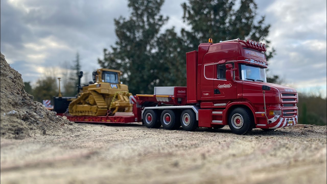 Trasporto Cat D6 Nooteboom Scania T Wsi