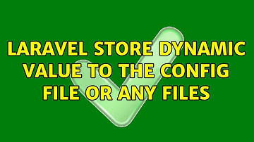 Laravel store dynamic value to the config file or any files