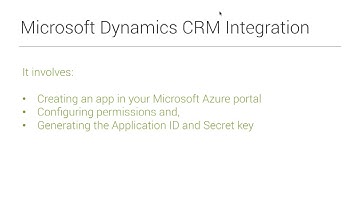 How to integrate Zoho Analytics with Microsoft Dynamics CRM.