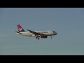 Zurich airport Air Serbia Airbus A320-214 YU-APB go around and landing on a spring evening.