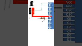IR receiver LED wiring with PIC. #electronics #project #led #circuit #diy #code #codes