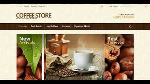 Preview Brown Coffee Shop PrestaShop Theme by Hermes Prest