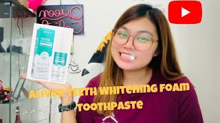 TRYING ALIVER TEETH WHITENING FOAM TOOTHPASTE