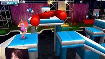 Wipeout Game Round #3: Dad Vs. 8 Year Old Son