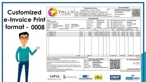(Buy TDL Source Code Only Rs.360) e-Invoice Print 0008 in Tally Prime with Seal Signature QR Code