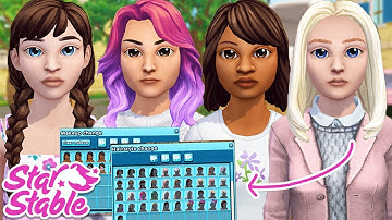 *ALL* CUSTOMIZATION FEATURES FOR NEW PLAYER CHARACTERS STAR STABLE! (HAIR, FACE SHAPES, BODY TYPES)