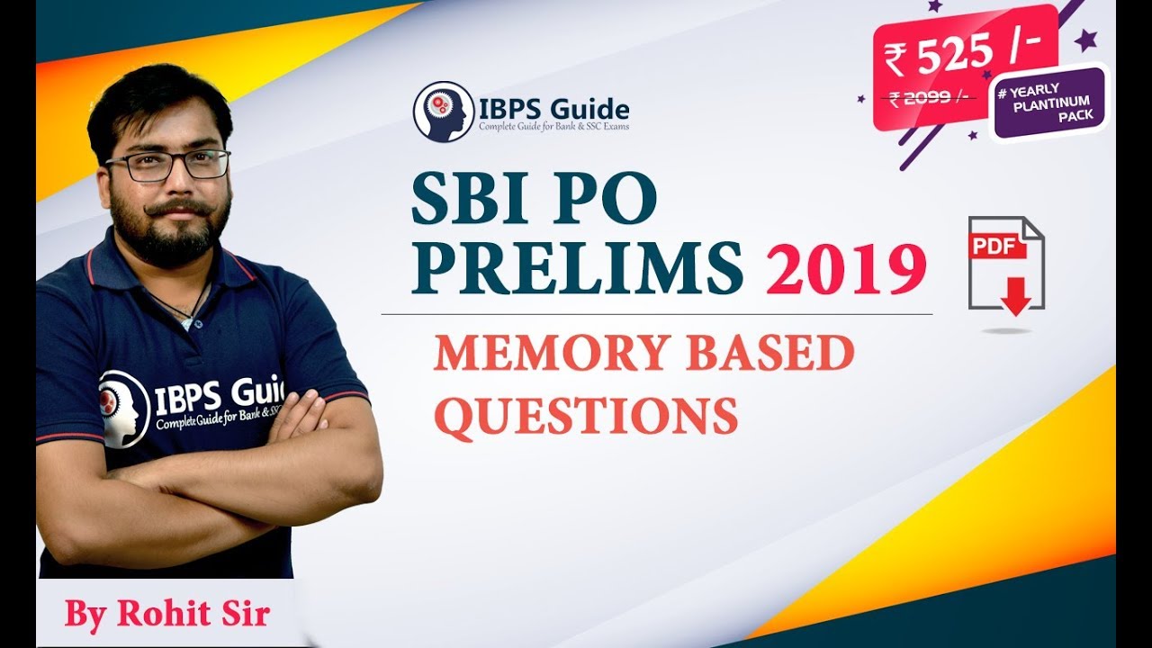 SBI PO Memory Based Reasoning Questions | Crack SBI PO 2019 | SBI PO Prelims Question Paper 2019