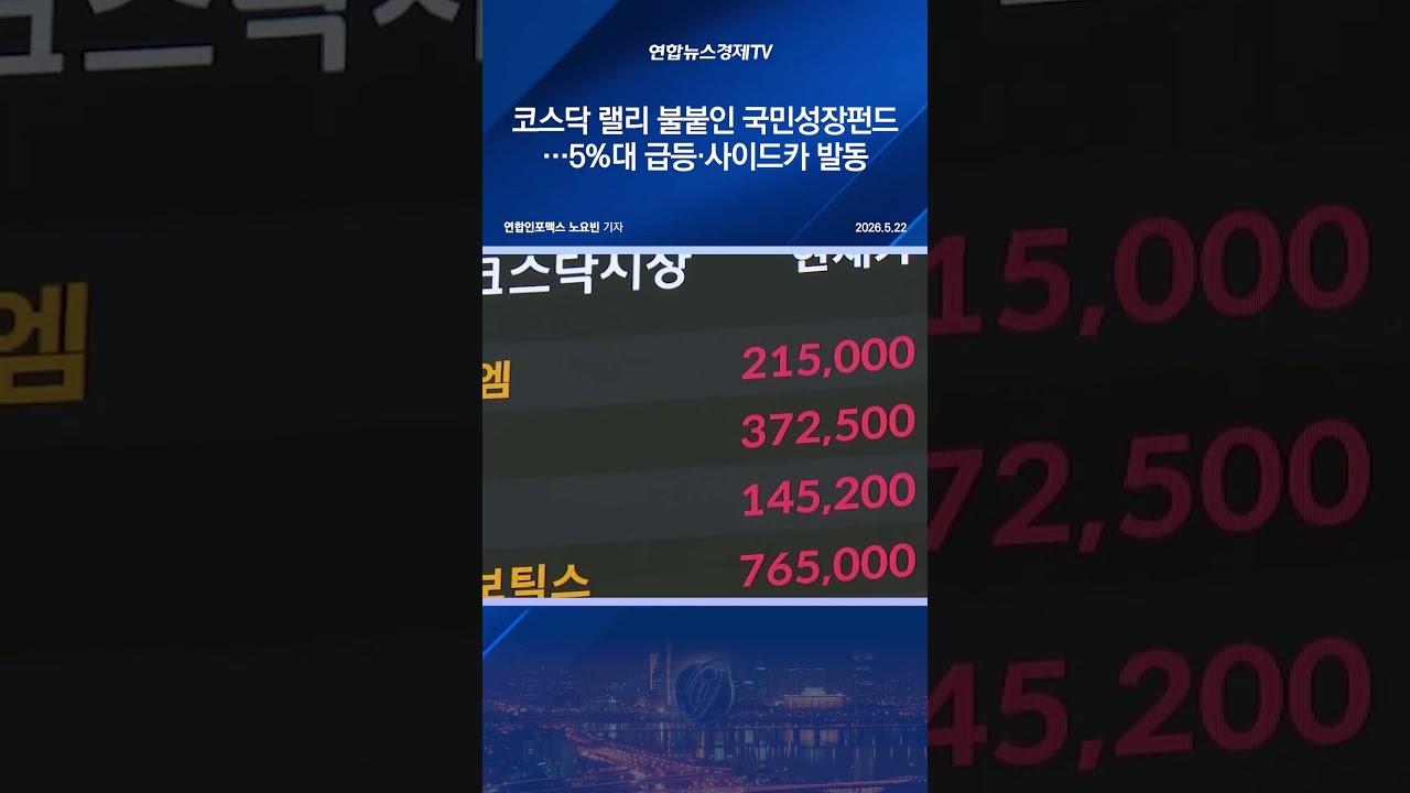 코스닥 랠리 불붙인 국민성장펀드…5%대 급등·사이드카 발동