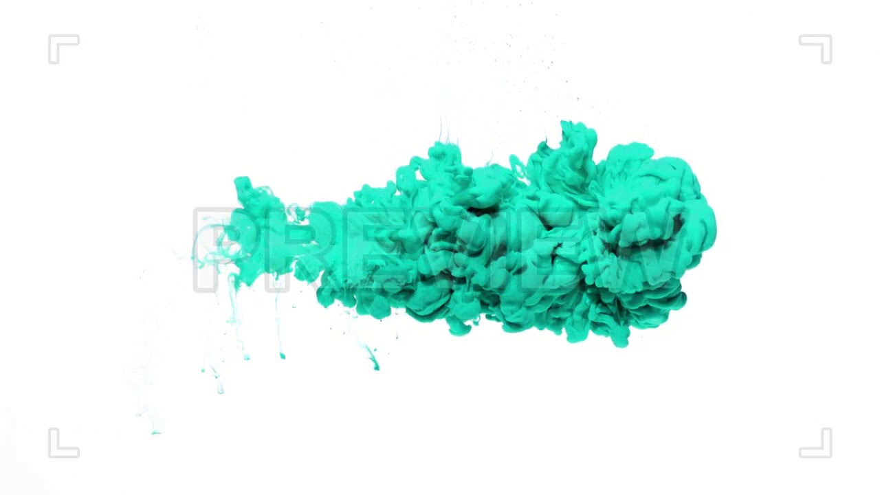 Turquoise ink in water Stock Video