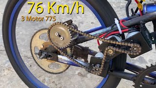 Как сделать мощный электрический велосипед с двигателем 775 3 70 км / ч