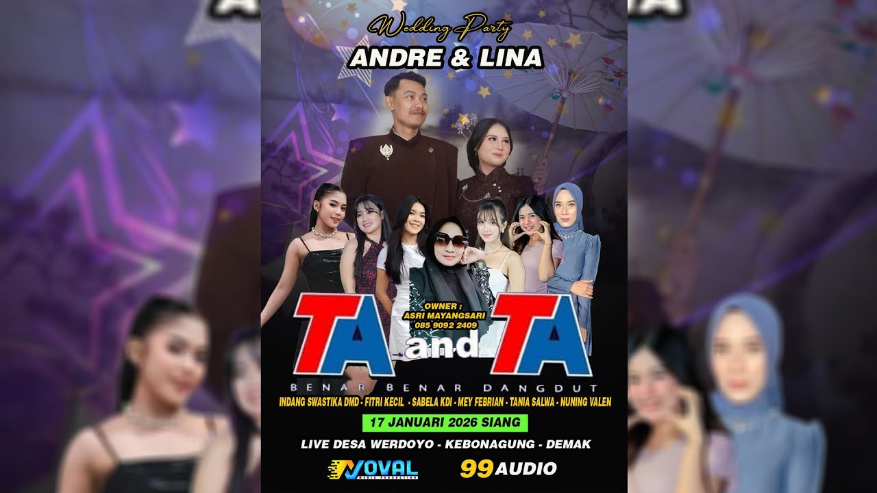 LIVE STREAMING TA AND TA BENAR BENAR DANGDUT WEDDING ANDRE & LINA  WERDOYO