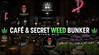 FiveM Cafe & Secret Weed Bunker MLO Gang hideout mlo  Fivem gang villa gta 5 mansion