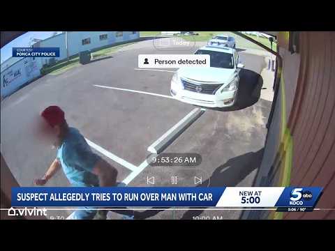 Video shows Ponca City driver allegedly trying to run over ex before police intervene
