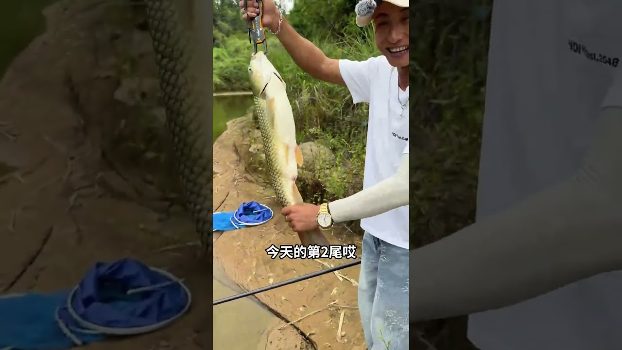 大姐说姐夫喜欢吃鱼,咱必须钓两条大的送给人家