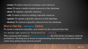 Understanding the --resource Flag in Laravel