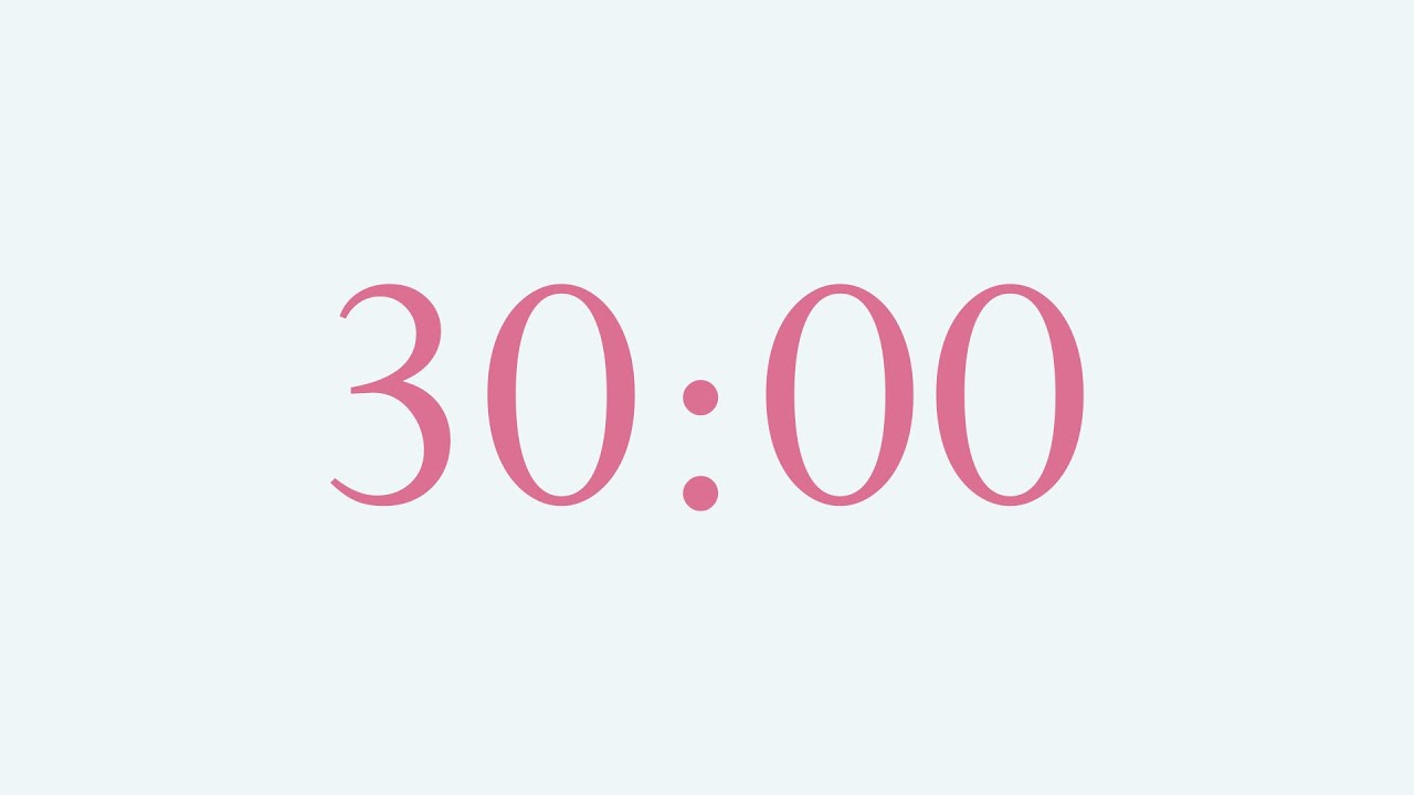 30-Minute Countdown Timer | Catskill White × Pale Violet Red