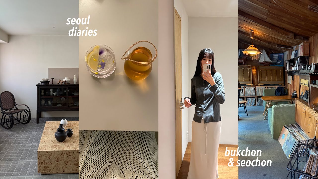 VLOG. 북촌서촌 브이로그 모음집 🍵 카페, 소품샵, 맛집 한번에 보기(토오베, 피포파, 시노라, 엔알세라믹스, 이예하, 라파르마, 떡산, 안암..)/ rene 브이로그