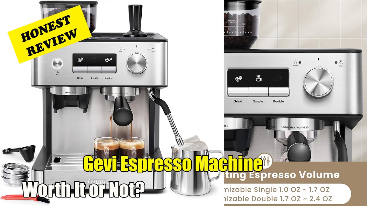 Gevi Espresso Machine with Grinder | Setup, Milk Frother, Adjust Volume & Descale