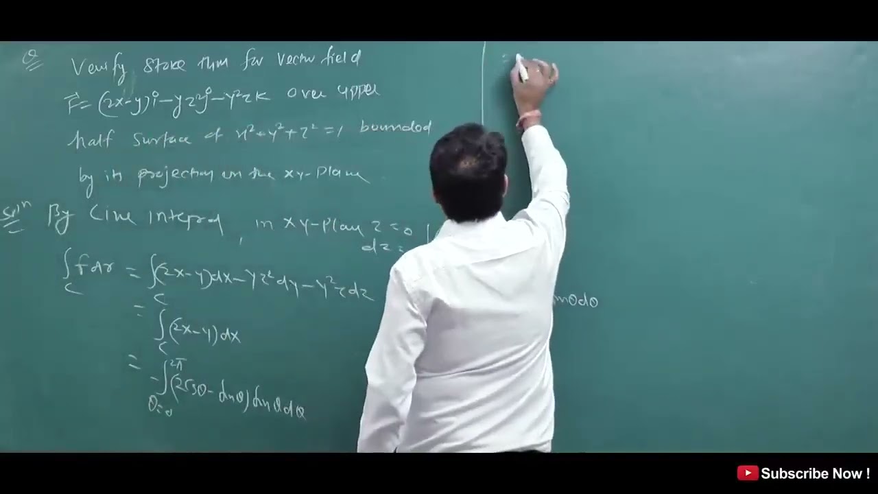 Vector Calculus   Stoke's Theorem   Example and Solution by GP Sir