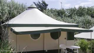 Location d'un bungalow toilé avec sanitaires avec les campings Campéole