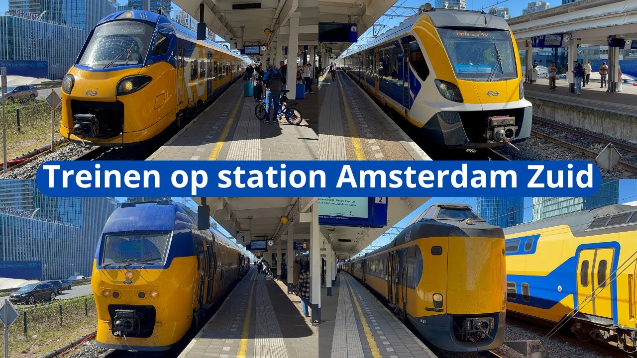 Treinen op station Amsterdam Zuid - 5 april 2025