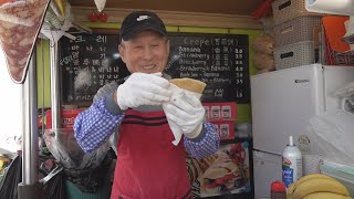 4K 동대문 성지 할아버지 크레페 2019년 10월 16일 방문 / very famous grandfather old man crepe / Korean street food