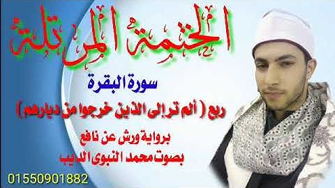 ربع ( ألم تر إلى الذين خرجوا) ضمن ختمة الأرباع المرتلة برواية ورش عن نافع  بصوت محمد النبوى الديب