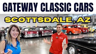 GATEWAY CLASSIC CARS OF SCOTTSDALE, AZ RESTORED CARS FOR SALE INSIDE NEW SHOWROOM WITH PRICES
