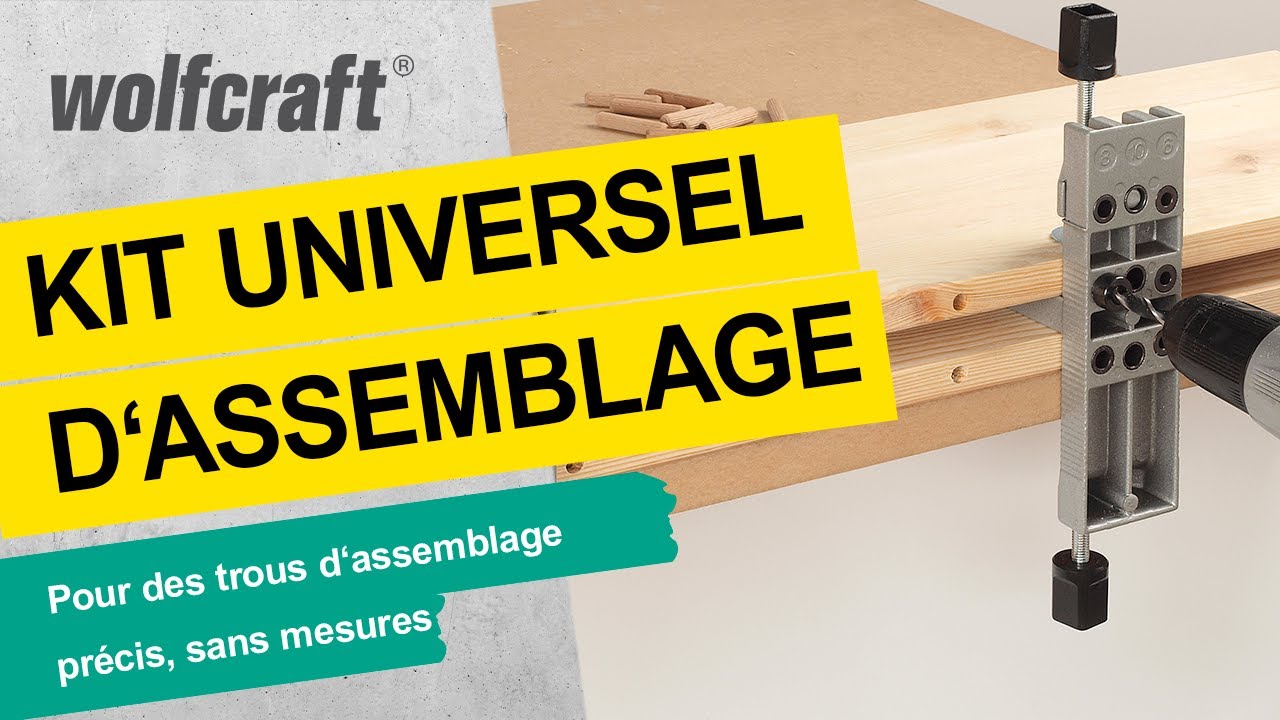 Kit Gabarit de Perçage et Assemblage du Bois par Tourillons - wolfcraft  3750000