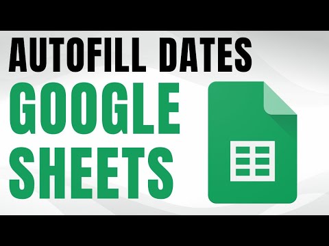 How to Autofill Dates INSTANTLY in Google Sheets
