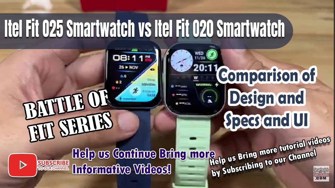 Умные часы Itel Fit O25 и умные часы Itel Fit O20 — сравнение дизайна и пользовательского интерфейса