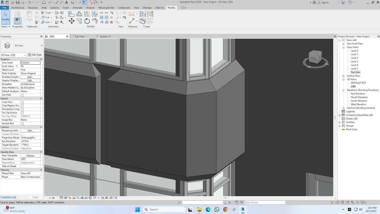 How to use Void Sweep in Revit    ||   
