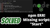 Npm Err Code Enoent React | How To Fix Npm Start Not Working Error In React  Js - Youtube