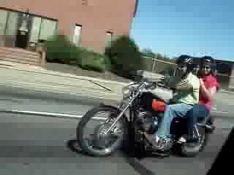 Riding on Harley....
