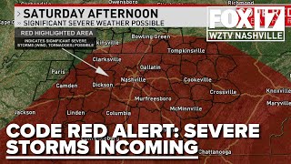 CODE RED ALERT: Your day before forecast for severe storms