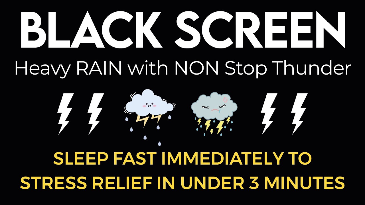 Срочно засыпайте во время сильного ливня и очень громких звуков грома ночью – черный экран
