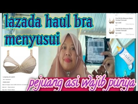 lazada haul bra menyusui  bagus dan murah || rekomend banget