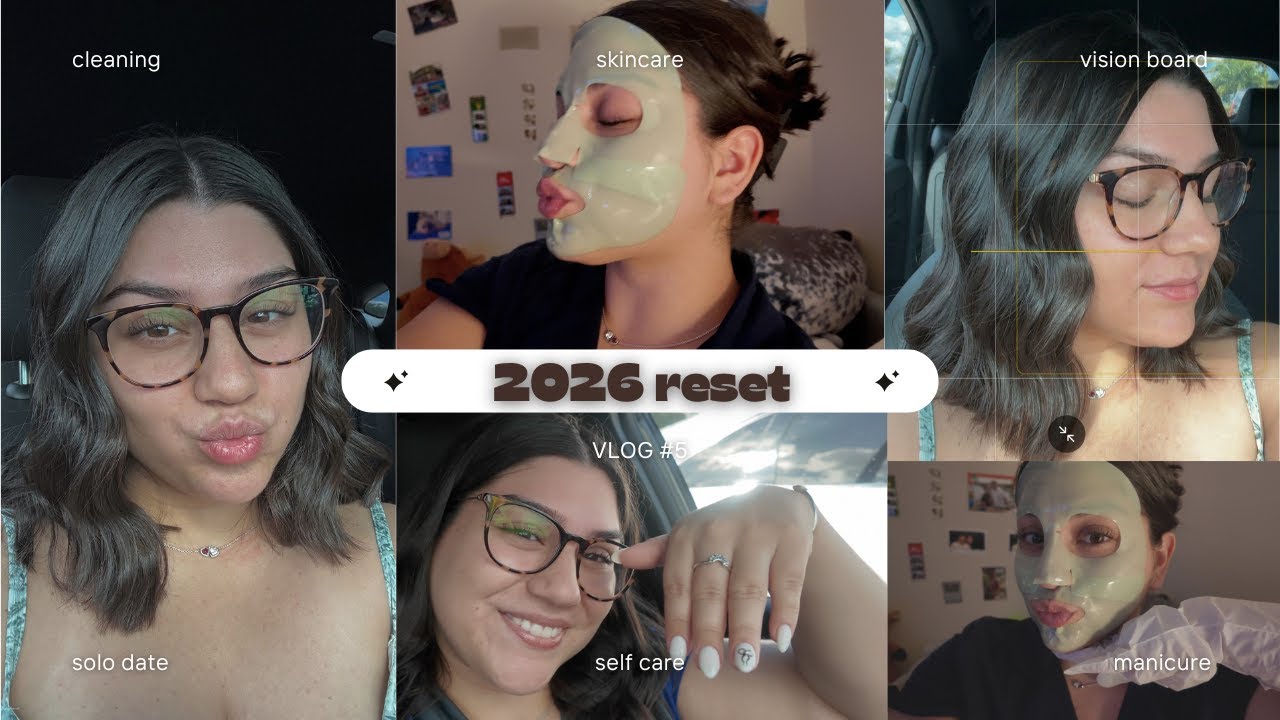 2026 reset!! 🧼💅🏼📸 *cleaning + self care + vision board*