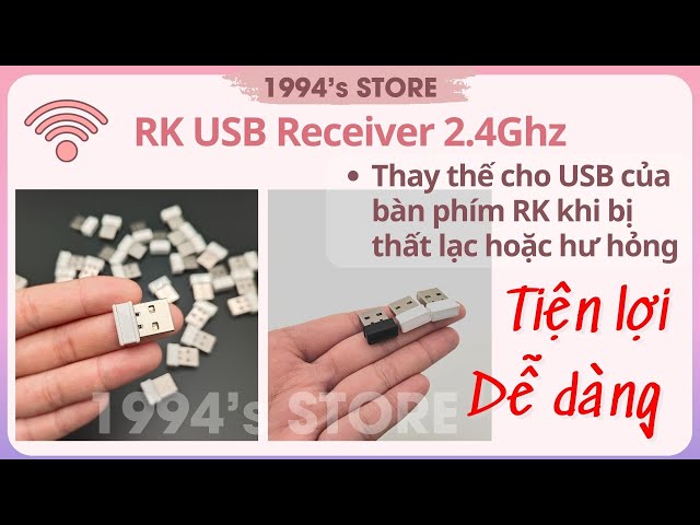 Đầu thu USB Receiver 2.4Ghz thay thế cho USB bàn phím chuột,RK Royal Kludge khi bị thất lạc, hư hỏng