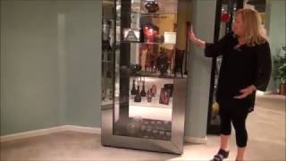 Philip Reinisch Co. Halo Aries TV Console Polaris Mirrored Curio Cabinet by Philip Reinisch Company