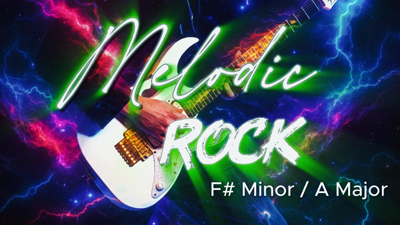 F# Minor | Melodic Rock Backing Track 🎸 Emotional Guitar Jam | A Major