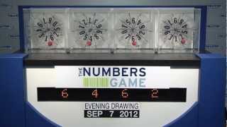 Evening Numbers Game Drawing: Friday, September 7, 2012