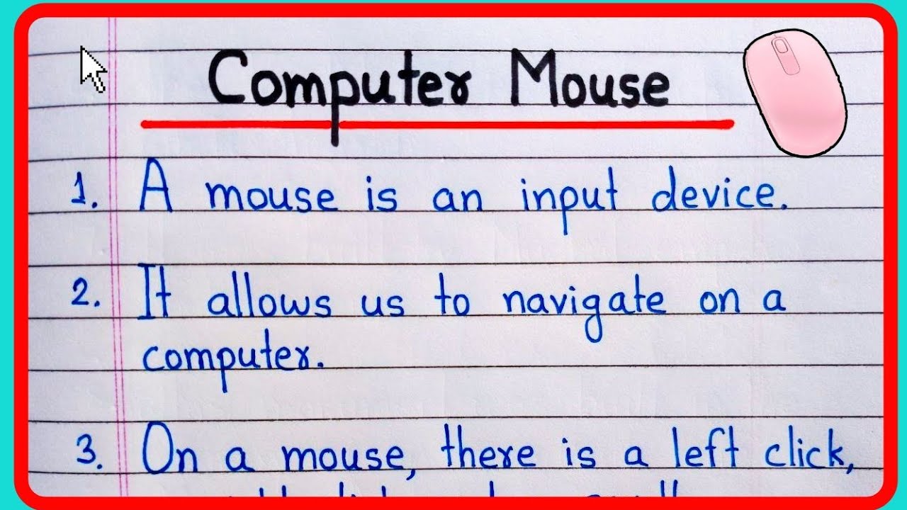 essay 10 lines on computer mouse