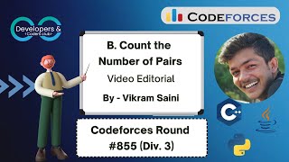 B. Count the Number of Pairs | Codeforces Round #855 (Div. 3) | Codeforces | DCC NIT-A