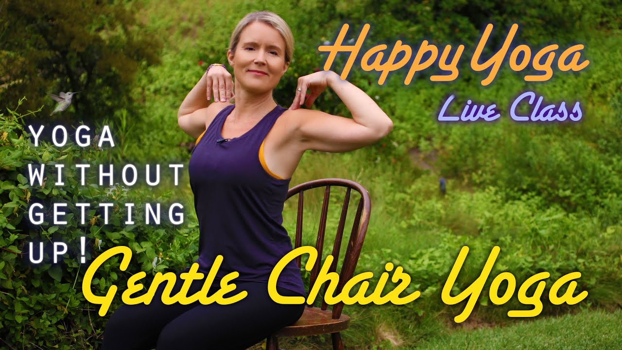 Chair Yoga | Shoulder, Neck and Chest Stretch | Happy Yoga Live - YouTube