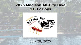 11-12 Boys - All-City Dive - July 28, 2025